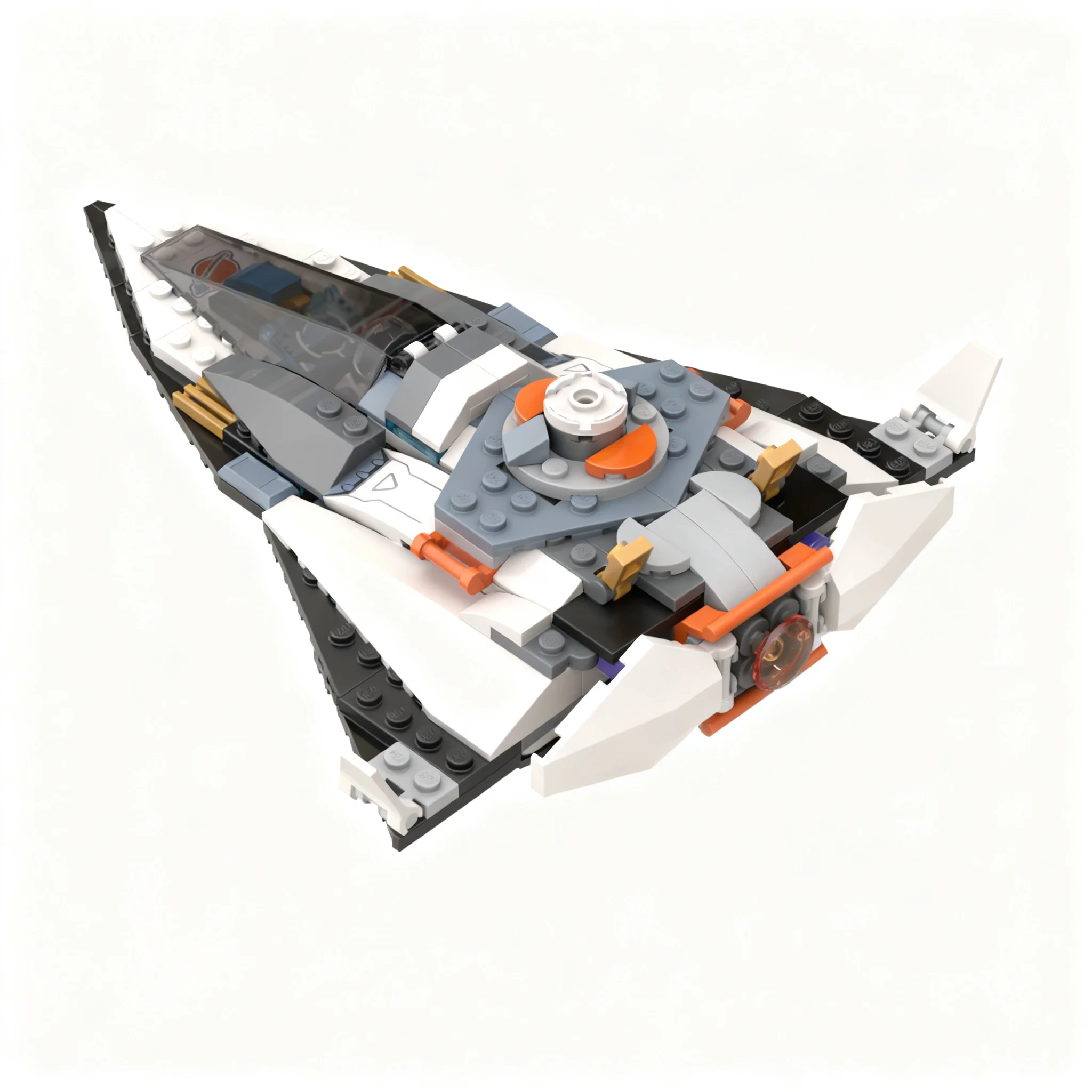 240pcs MOC City Space Interstellar Space Interceptor Alt-60430 Model Building Blocks Construction Art Display Birthday Craft