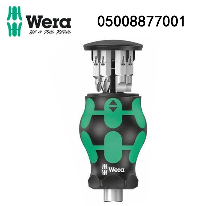 Wera 05008877001 Kraftform Kompakt Stubby 4 with Phillips/Slotted Bit Storage