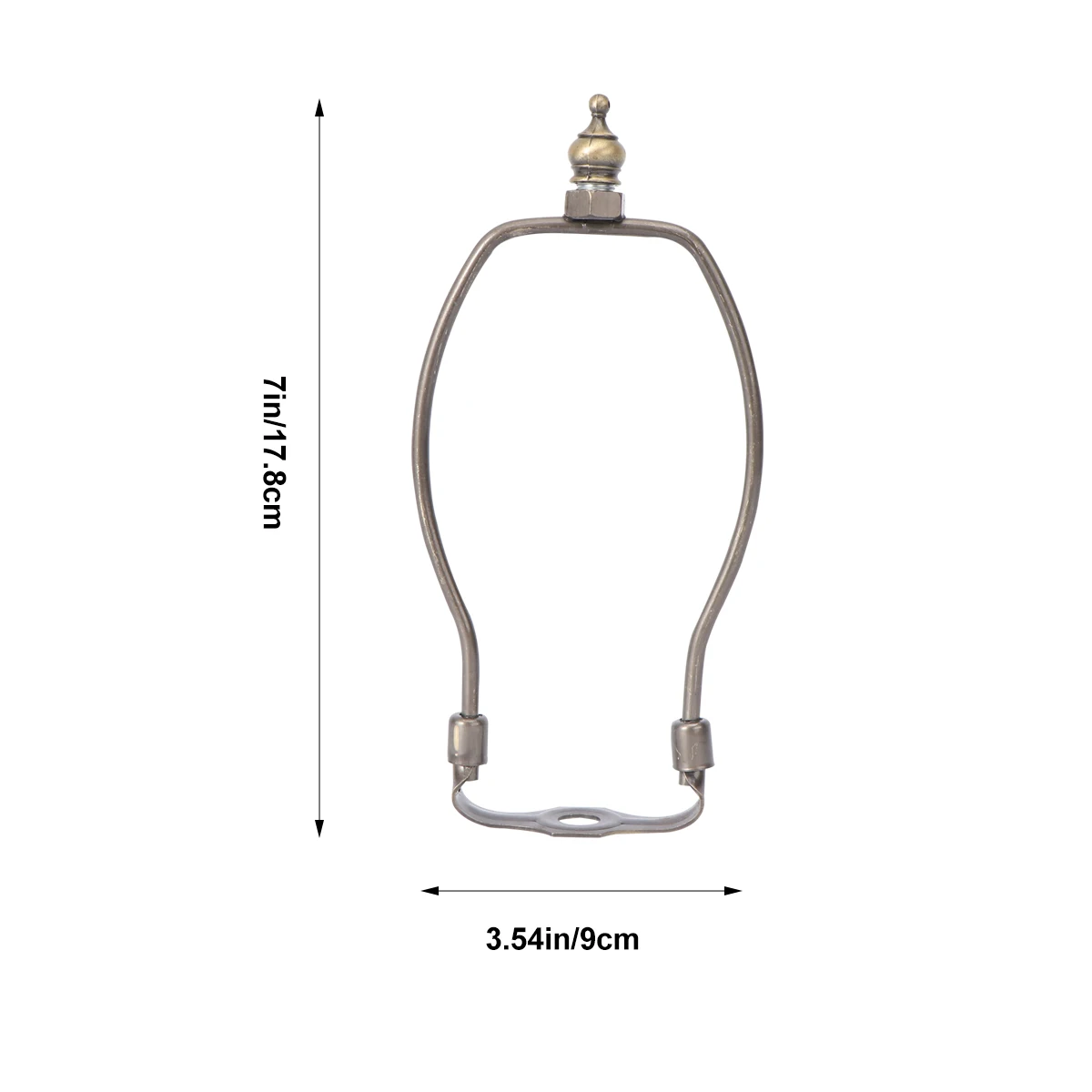 1Pcs Metal Horn Lamp Bracket 8 Inch Bronze Finish Stable Lampshade Frame for Table Floor Lamps Decorative Lighting Fixture