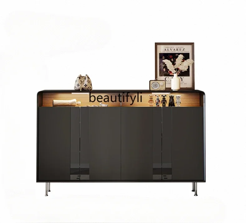 

Large capacity light luxury high-end feeling against the wall, indoor entrance storage cabinet, shoe cabinet storage cabinet