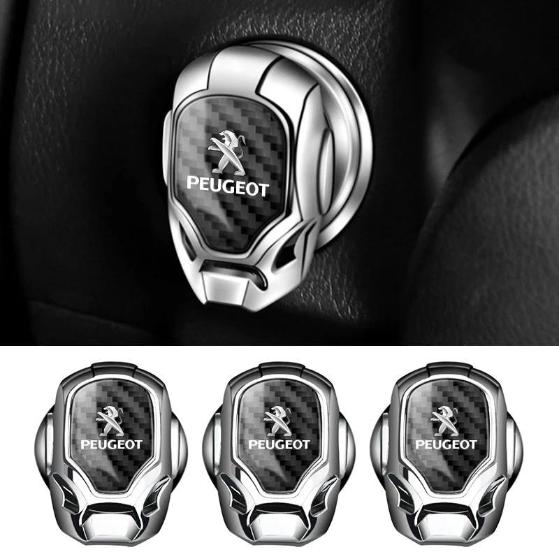 Car Engine Start Stop Decorative Button Cover for Peugeot 308 307 408 208 508 3008 2008 3008 5008 Car Interior Badge Accessories