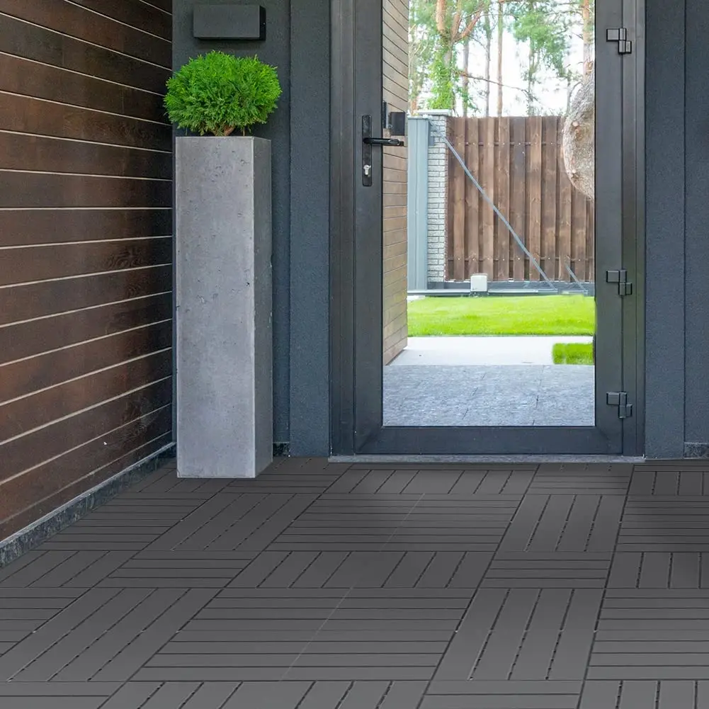 Plastic Interlocking Deck Tiles (44 Pack) – 12