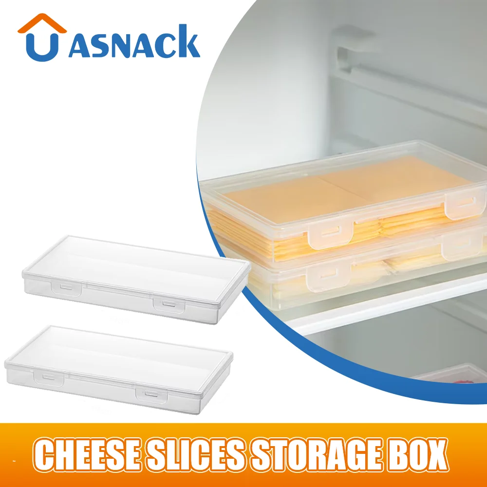 Food Refrigerator Food Crisper Storage Box for Cheese Slices Food Grade Material Fruit Cheese Crisper for Preserving Dry Foods