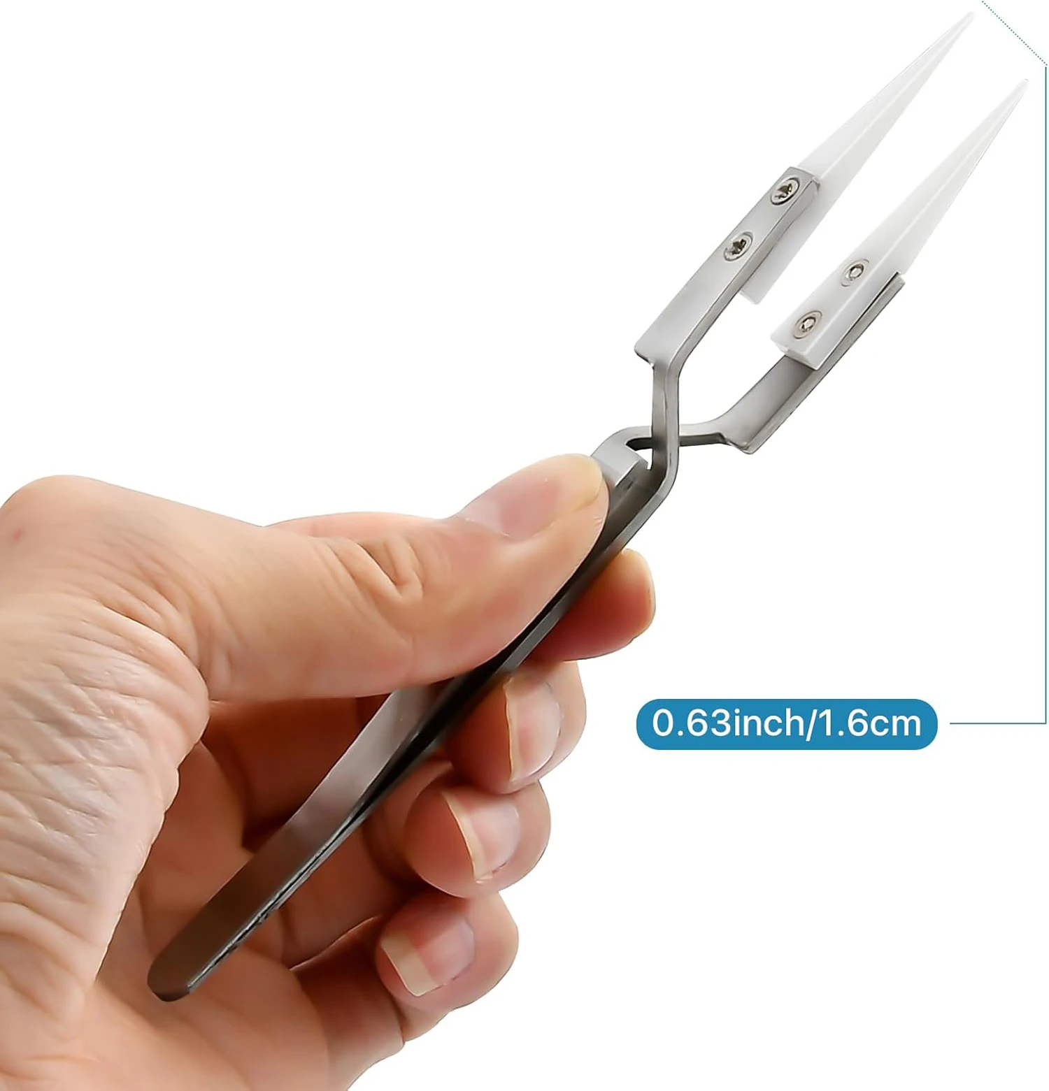 Präzisionspinzette aus Keramik und Titan, professionelle Reparatur, Fingerabdruck, Fliegenschnur, Telefon, Motherboard, antimagnetische Elektronikzange – Detail 6