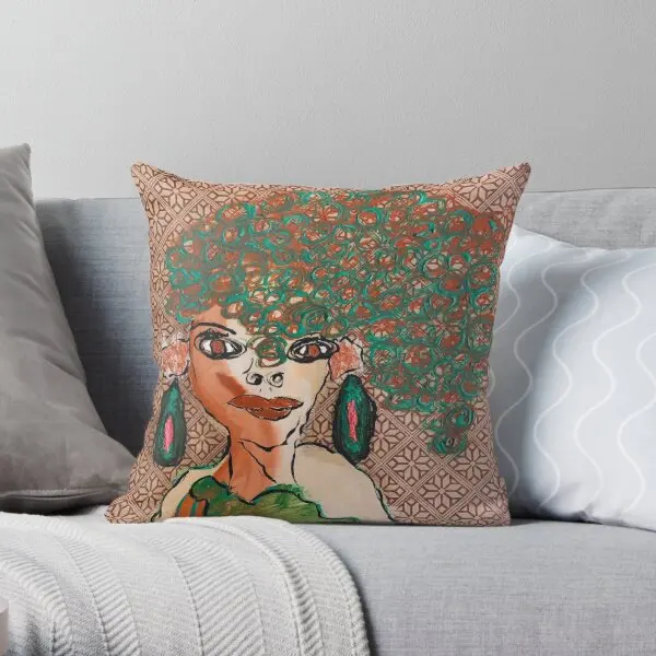 Artwork Yvonne Created By Ghene Fox  Printing Throw Pillow Cover Bed Waist Wedding Hotel Fashion Pillows not include One Side