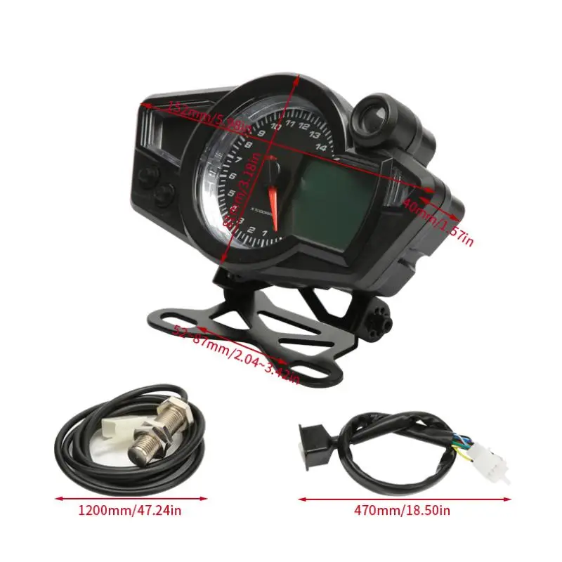 Motorcycle Modified Accessories LCD Meter Speedometer for KOSO RX1N Odometer Tachometer Water-thermometer Fuel Gauge
