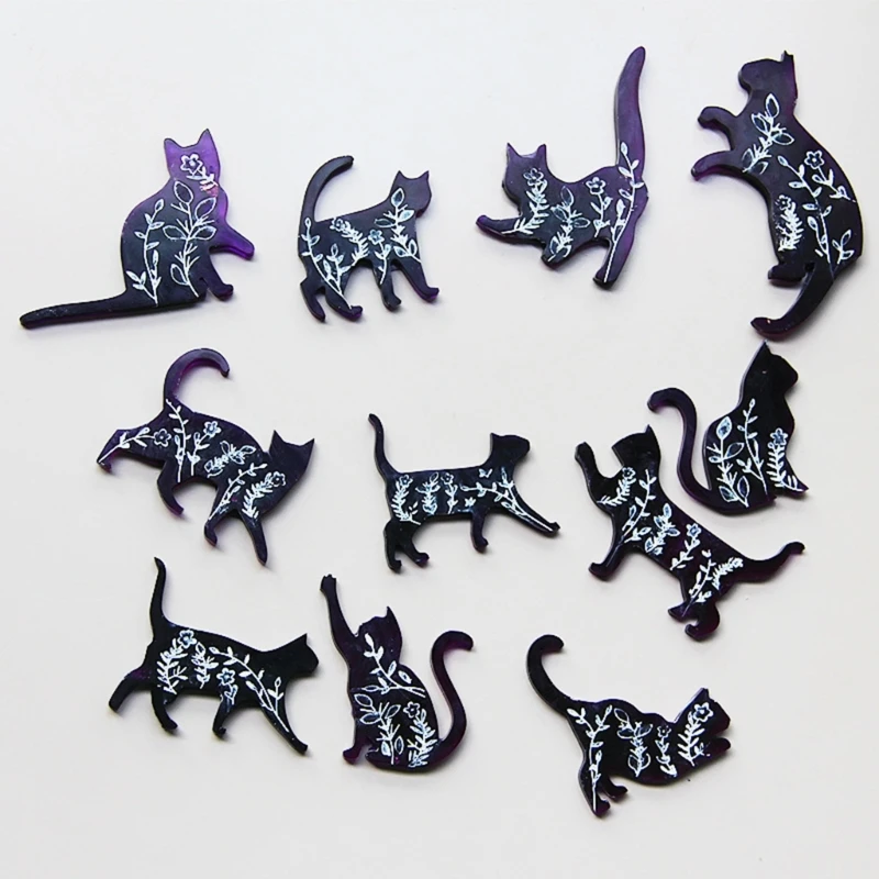 High Quality Silicone Mold for Beautiful Cat Pendants Easy to Use Resin Moulds R3MC