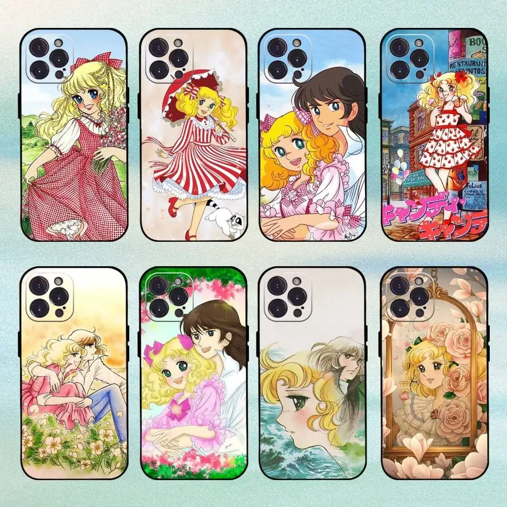

Candy 90s Anime Phone Case For iPhone17,16,15,14,13,12,Plus,Pro Max, 5G Others Soft Black Cover