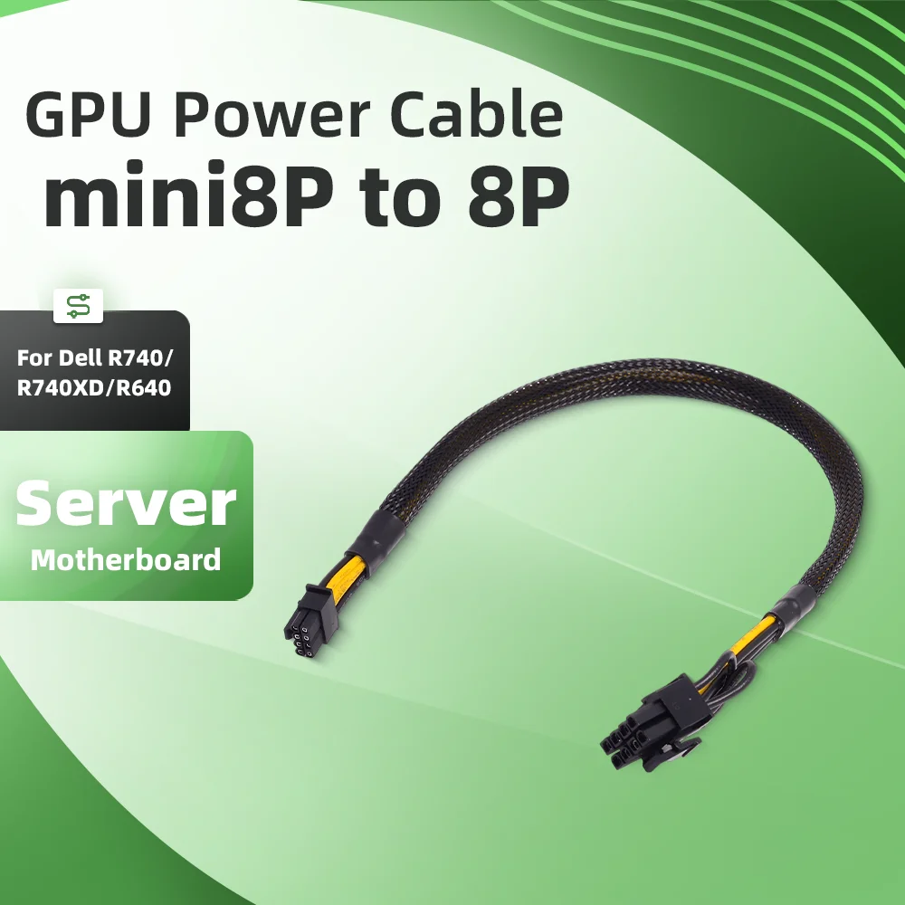 Server GPU Power Cable For Dell R740XD/R640 mini 8P to Graphics Card Power Cable 4090 Mini8P to 8P Tesla P40 K80 A30 V100 M60