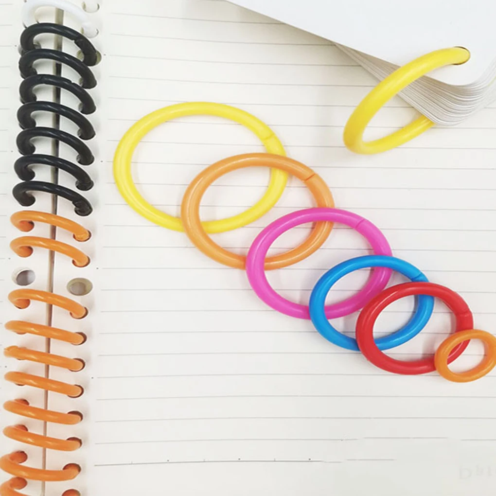 10pieces Connect Loose Objects Together With Loose Leaf Binder Rings - Flexible Plastic Rings For Cards