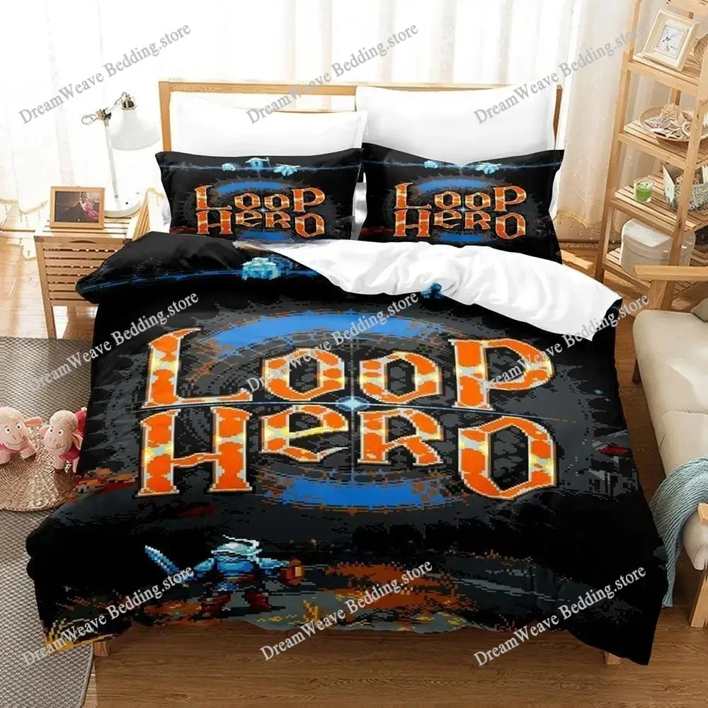 Loop Hero Bedding Set Single Twin Full Queen King Size Bed Set Adult Kid Bedroom Duvet Cover Sets 3D Print Anime Bed Sheet Set74