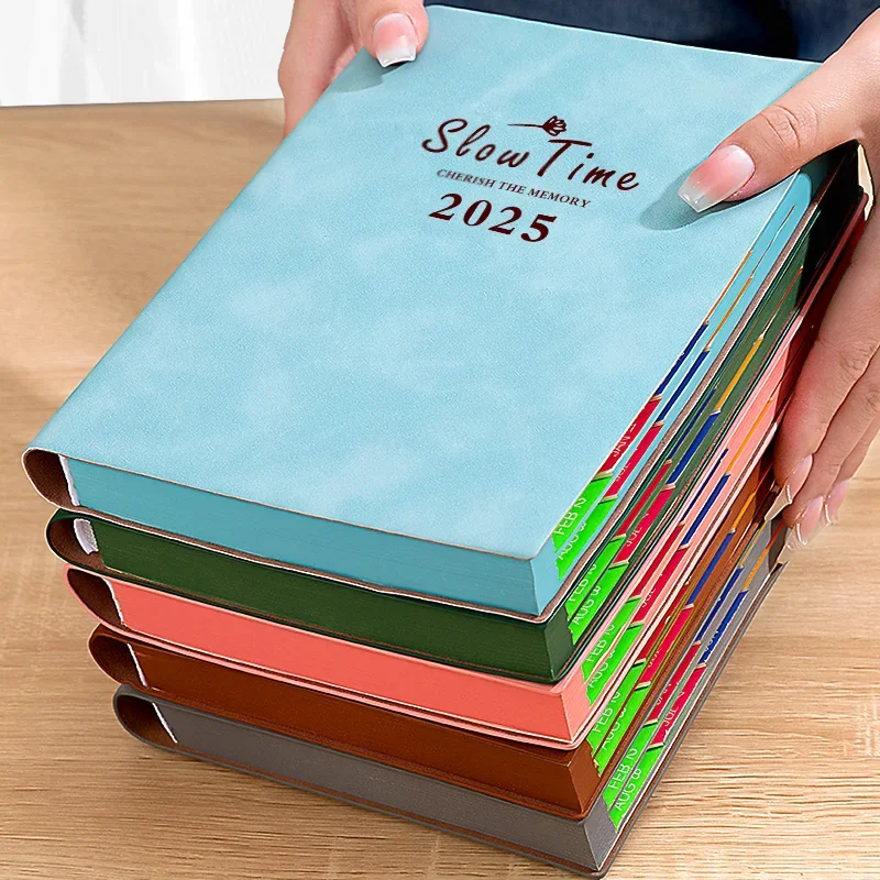 Schedule Book 2025 Working Daily Hours 365 Notebook Calendar Manual Plan Journal Efficiency Planner Book budget planner