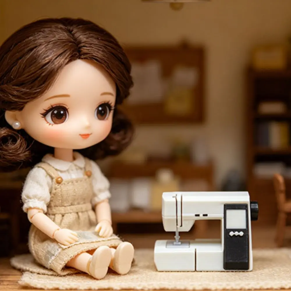 Miniature Dollhouse Sewing Machine Model Realistic Lightweight Sewing Machine Model Small Size Dollhouse Furniture Accessory