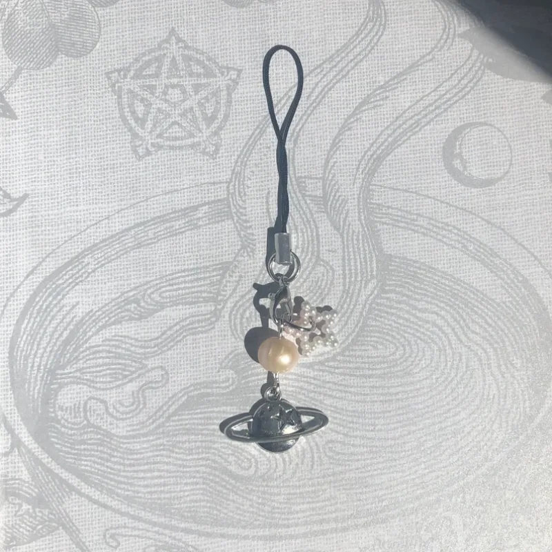 Pearl and Planet Phone Charm