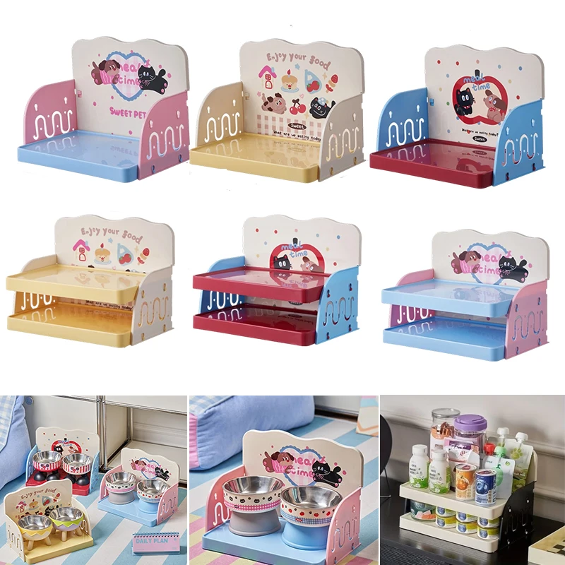 

Modern Adjustable Height Pet Food Dispenser with Anti-Spill Design,For Cats & Small Dogs,Puppy & Senior Pets-Pet Feeding Station