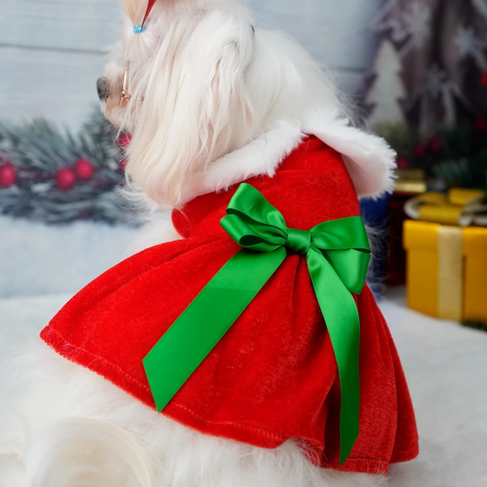 

New Christmas Pet Skirt Polar Fleece Dog Dresses Christmas Dog Clothes Party Small Pet Clothes Christmas Dogs Dress Pet Costume