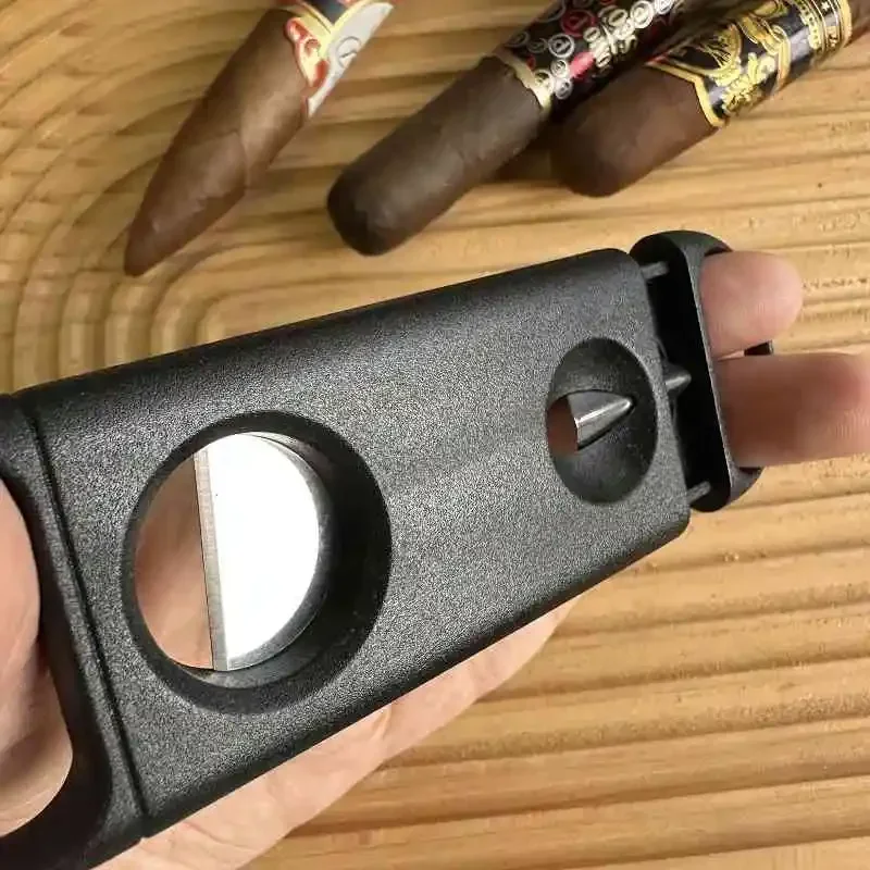 

Portable Stainless Steel Cigar Cutter V Shape Blade Cigarro Knife Hole Opener Cigarrera Cutting Tool Dual Use Accessories 118