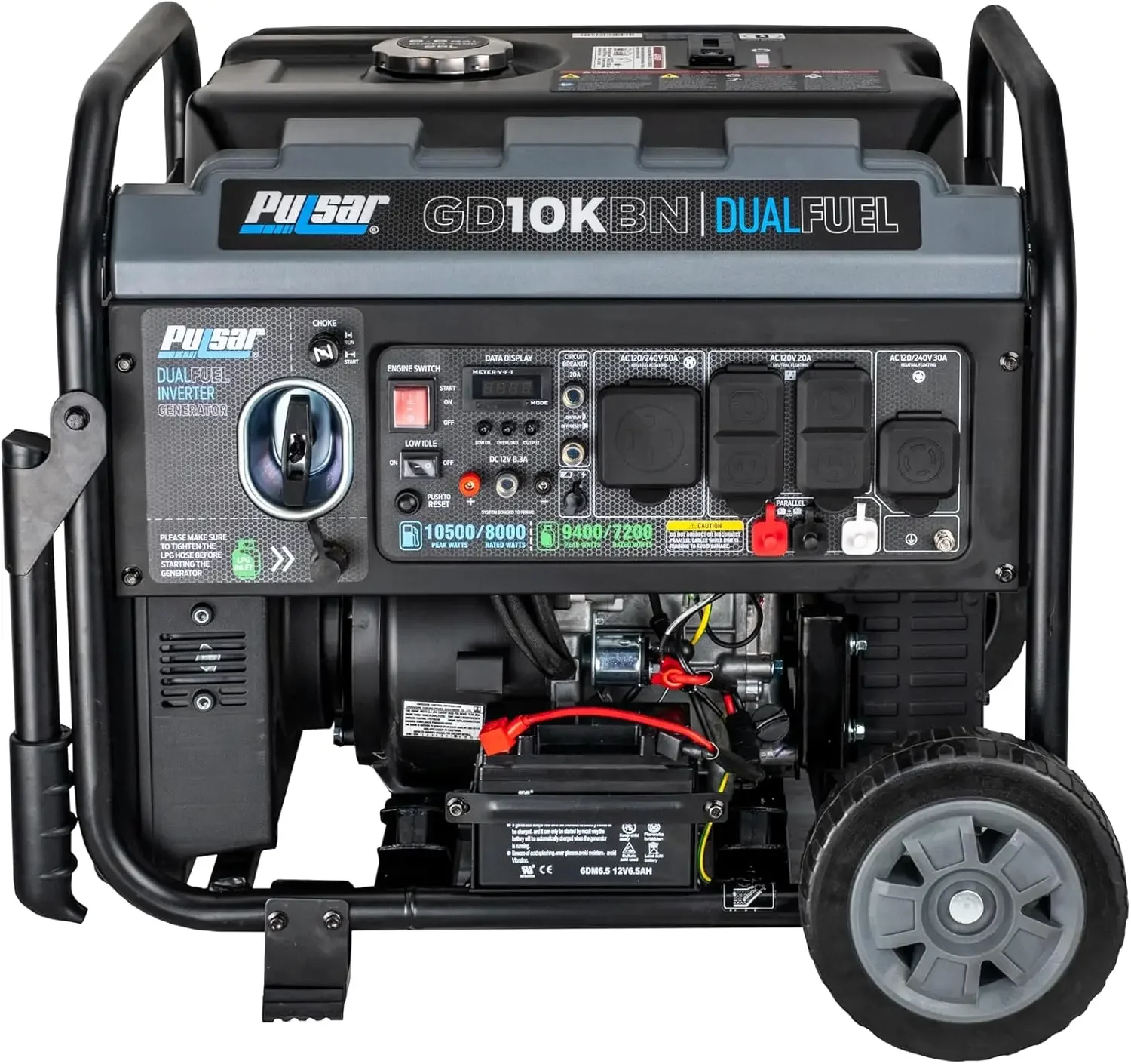 

2025NEW 10500W Dual Fuel Portable Inverter Generator for Residential and Camping Use GD10KBN