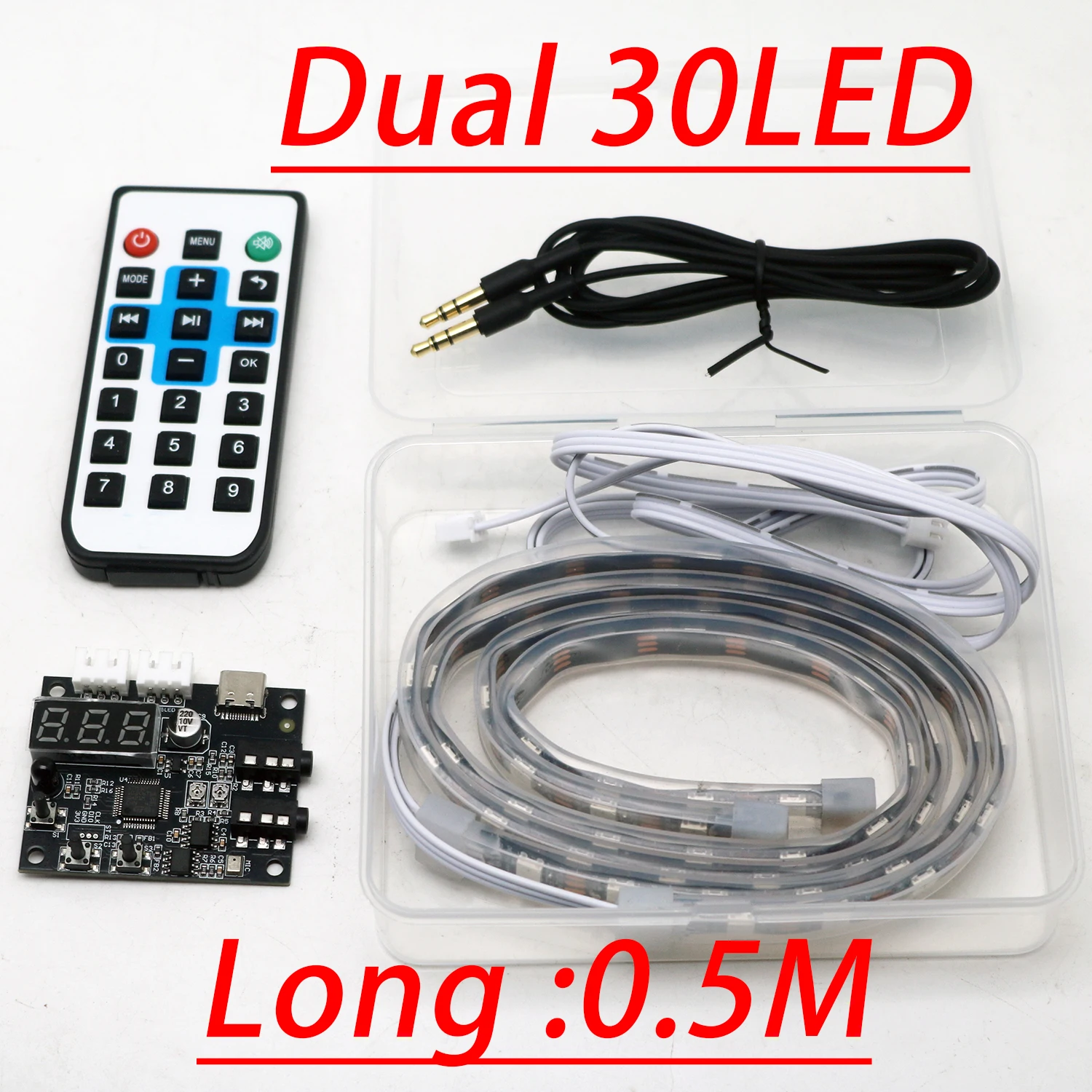 مرنة الموسيقى الطيف شرائط مصباح 30/60/90 LED مستوى المؤشر الديناميكي إيقاع ضوء لسيارة الصوت جو مصابيح الديكور