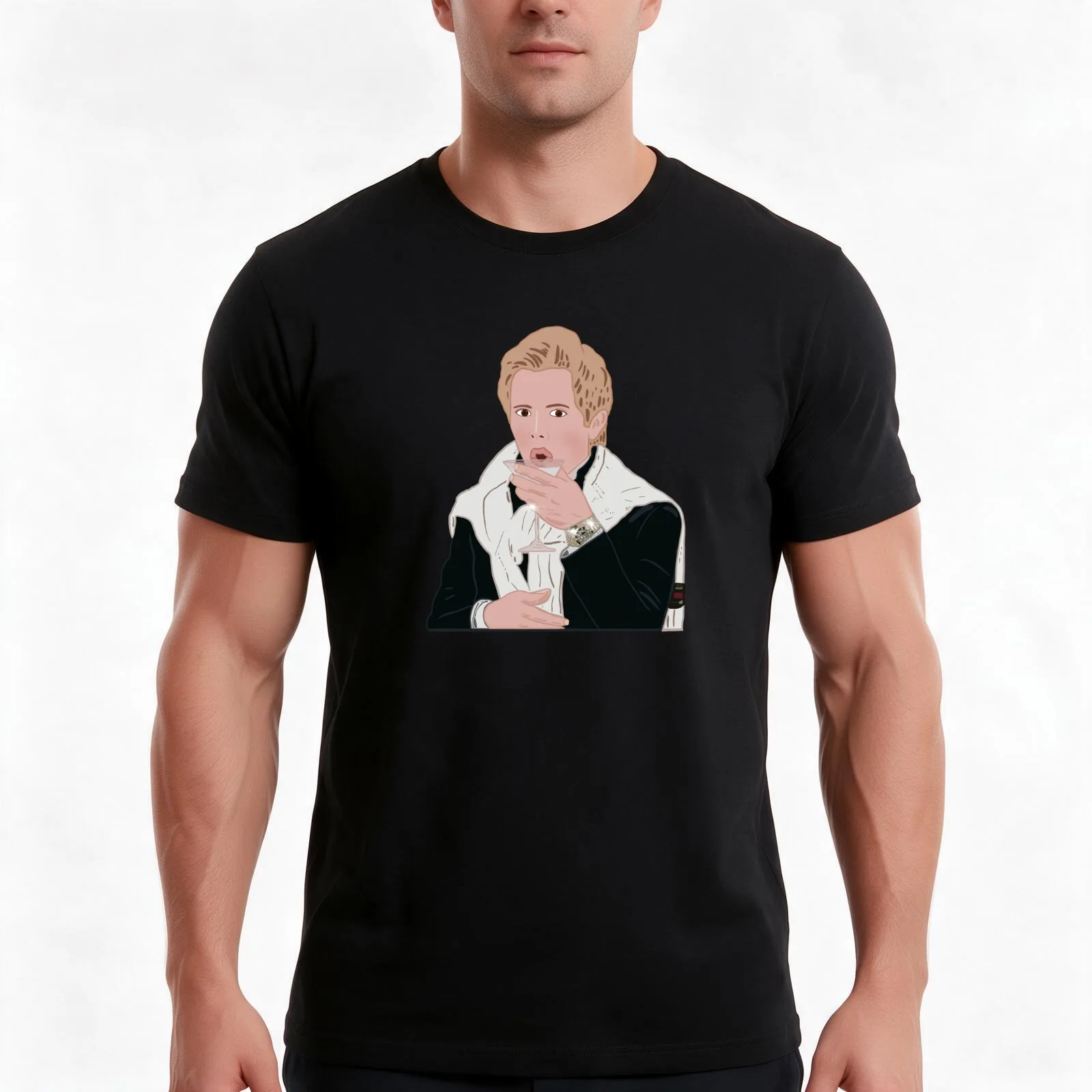 The Real Housewives Martini Mike Iconic T-Shirt, Summer Casual Cotton Tee, Oversized Streetwear Tops, Vintage Graphic Print