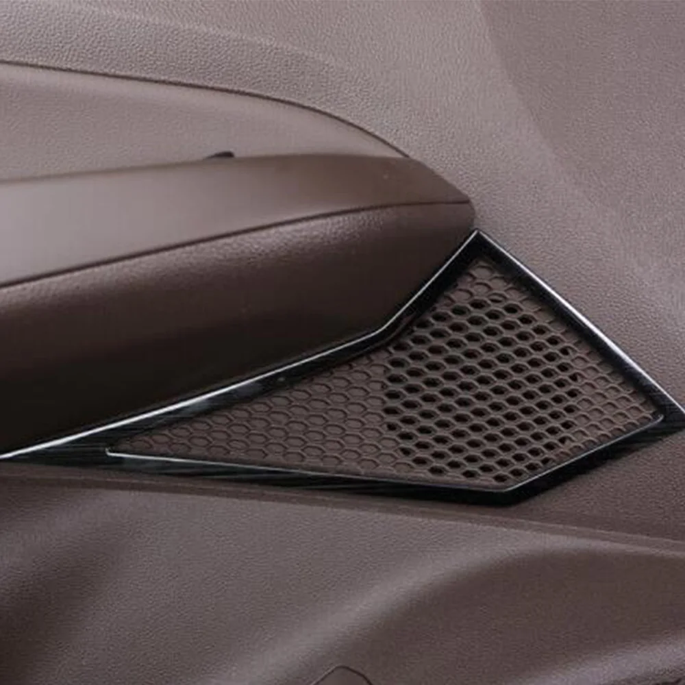 Stainless Steel Car Interior Front Door Audio Speaker Covers Trim For Volkswagen VW Passat 2019 2020 2021 2022 2023 Accessories