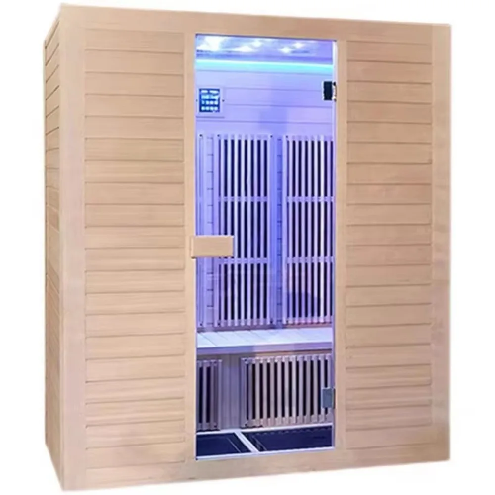 Factory Custom Far Infrared Sauna Room   Steam  Solid Wood Villa Smart Traditional Sauna Room for Single