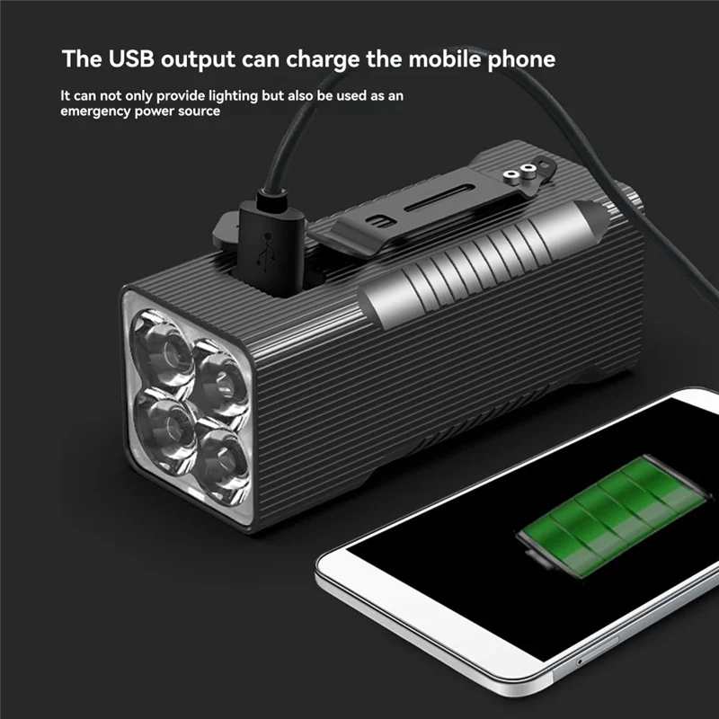 

A37Q-10400Mah USB перезаряжаемый BT60 светодиодный передний велосипедный фонарь супер яркий фонарик задний фонарь в комплекте