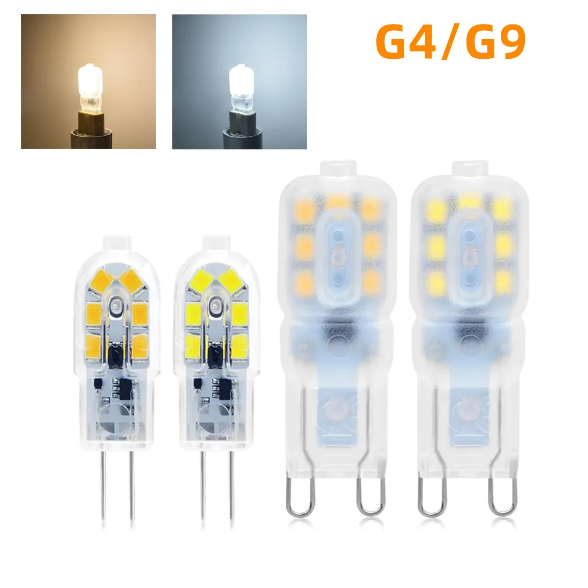 

2pcs G9 LED Lamp 3W 5W 14LEDs Mini LED Bulb SMD2835 Spotlight Chandelier High Quality Replace Halogen Lamps AC/DC 110V 220V 12V