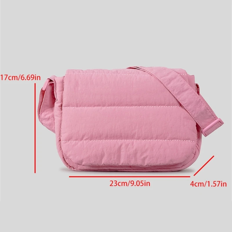 Lightweight Down Cotton Shoulder Bag Fashionable and Practical Handbag for Women