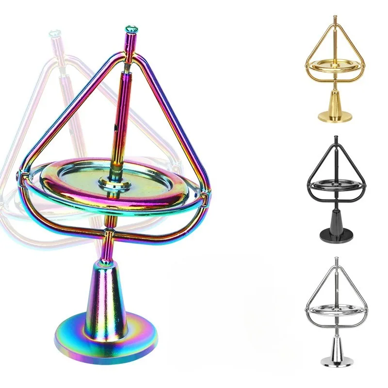 Metal Self-balancing Finger Gyroscope Toys Anti-gravity Metal Gyro Adults Kids Decompression Stress Relief Spinning Toys for Kid