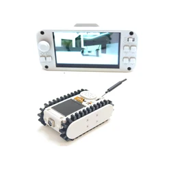 Pipeline Inspection Wireless Video Camera Hole Scouting Robot Car with RC Handle ESP32 Scanning Code Networking APP Program Tank