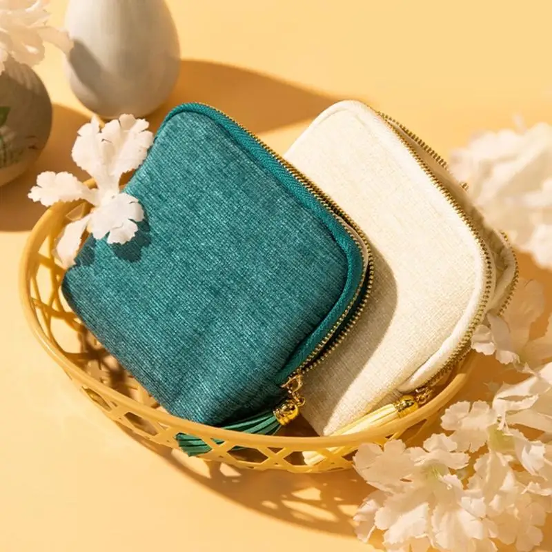 

91AF Элегантные атлансы организаторы ювелирных изделий множество компартментов Мягкие подкладочные кисточки Закрытие