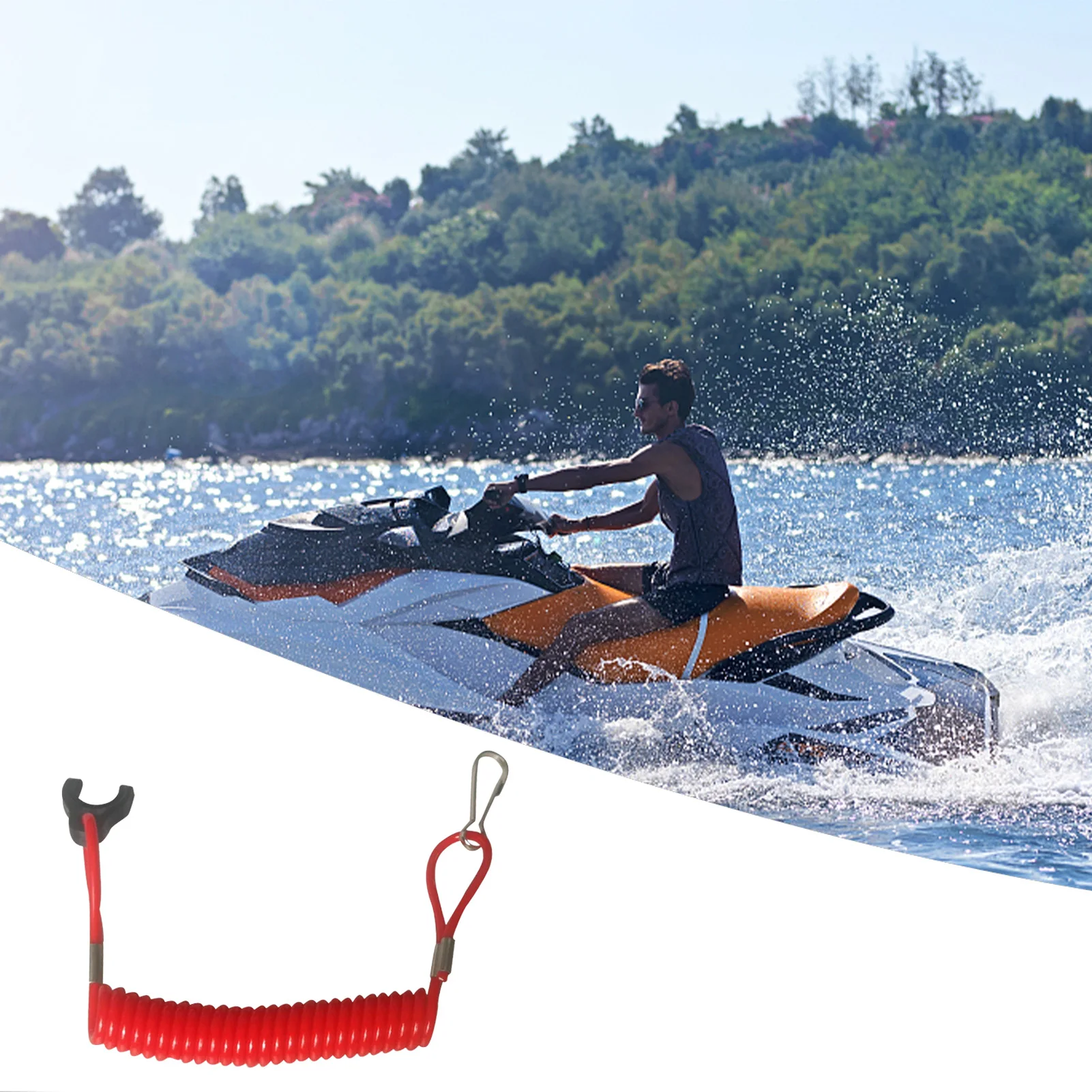 Interruptor de parada de motor de emergencia, cordón fueraborda Universal para barco, cordón fueraborda Universal de alta dureza para evitar accidentes