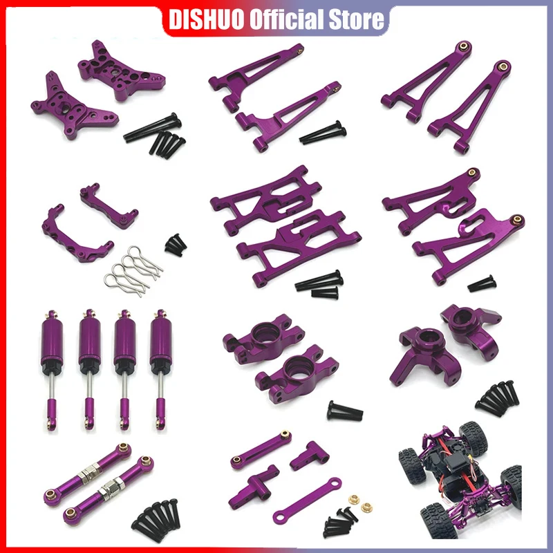 

MJX 1/14 14209 14210 Remote Control Car Parts Metal Upgrade Modified Wearing Parts Set Shock Absorber Steering Cup Pillar