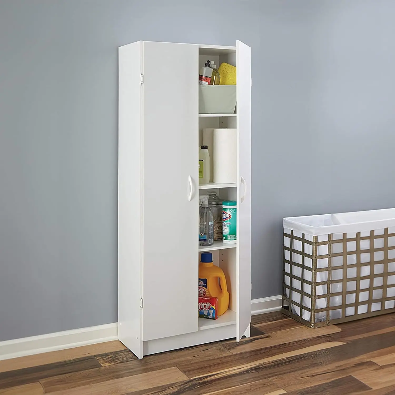 

ClosetMaid Pantry Cabinet Cupboard with 2 Doors, Adjustable Shelves, Standing, Storage for Kitchen, Laundry or Utility Room