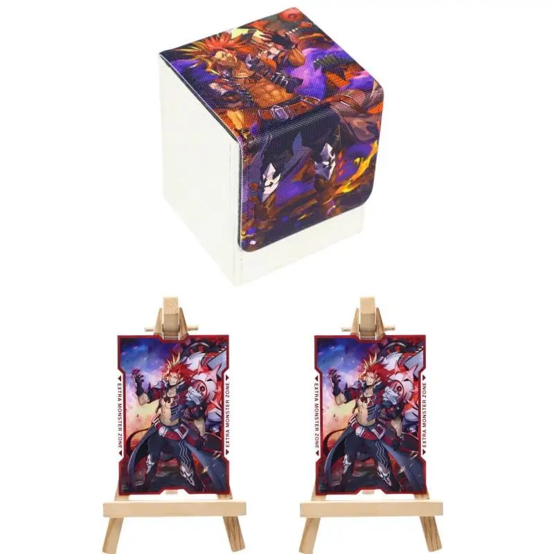 Yu Gi Oh Cards Box Self Made Fiendsmith's Kyrie Anime Game Opcg Tcg Ptcg Storage Box Diy Pu Collection Card Box