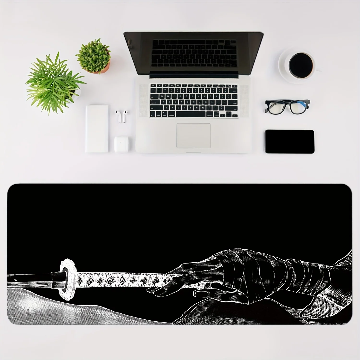 

Comfort Gaming Mouse Pad Minimal Desk Mat Precision Cloth Surface Natural Rubber Base for Gaming PC Laptop Keyboard Desk Setup O
