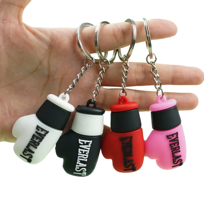 5-teiliges Boxhandschuh-Schlüsselanhänger-Set aus PVC-Weichgummi Geschenk für Boxsport-Liebhaber Niedlicher Schlüsselanhänger Rucksack-Anhänger Souvenir-Geschenk – Detail 2