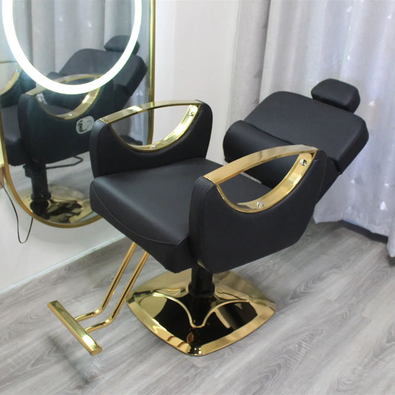 Hairdressing Chairs, Hair Salon Chairs That Can Be Folded Down, Lifted, Rotated, High-end Hair Cutting Stools