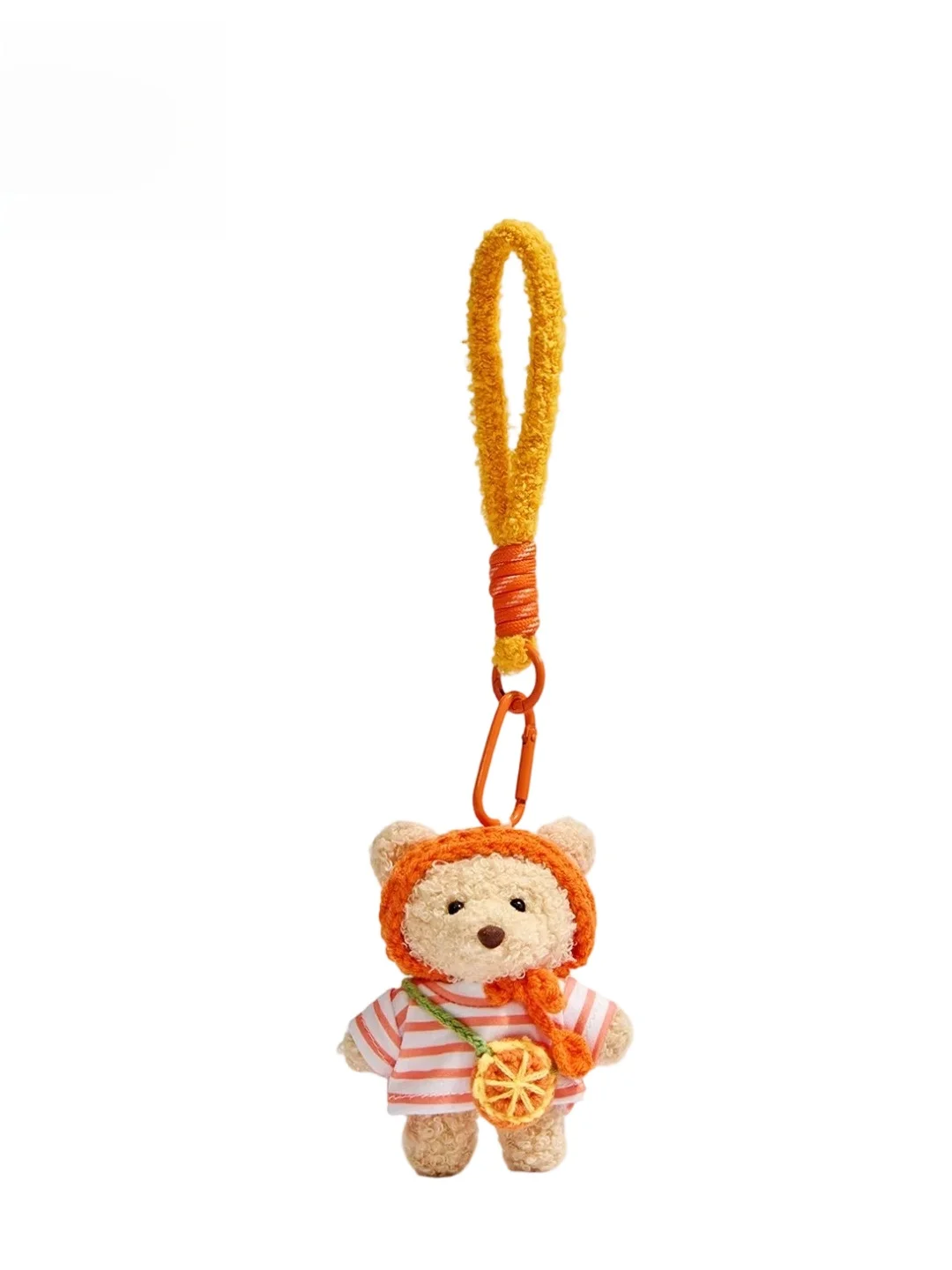 jellymouse-original-plush-orange-bear-keychain-pendant-cute-doll-gift-toy-pp-cotton-filled-bear-for-ages-3-and-above