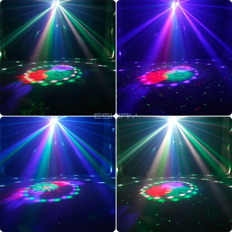 4in1 Magische Bal Kleuren Straal Led Lights Laser 60 Patronen Projector Strobe Podium Verlichting Dj Disco Dmx512 Partij Danslamp G25n8