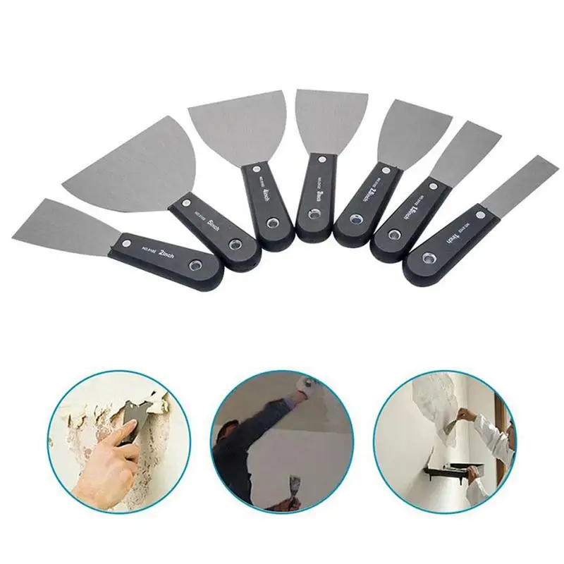 Stainless Steel Putty Knife Set with Durable Storage Bag for Drywall Plasterboard Taping Wall Repairs Flexible Smooth