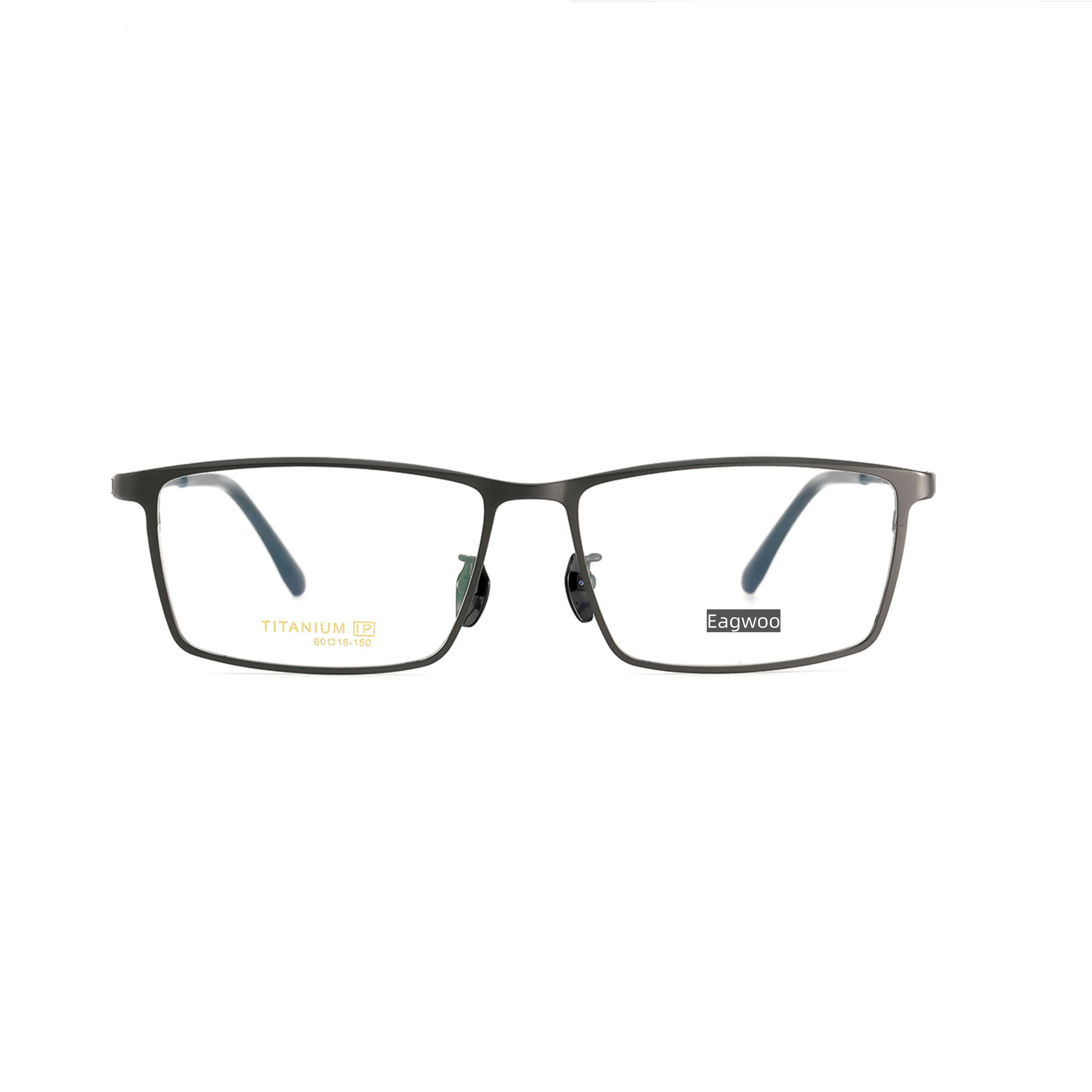 Pure Titanium Eyeglasses Full Rim Optical Rectanglar Business Frame Prescription Spectacle High Grade Designed 60mm Wide