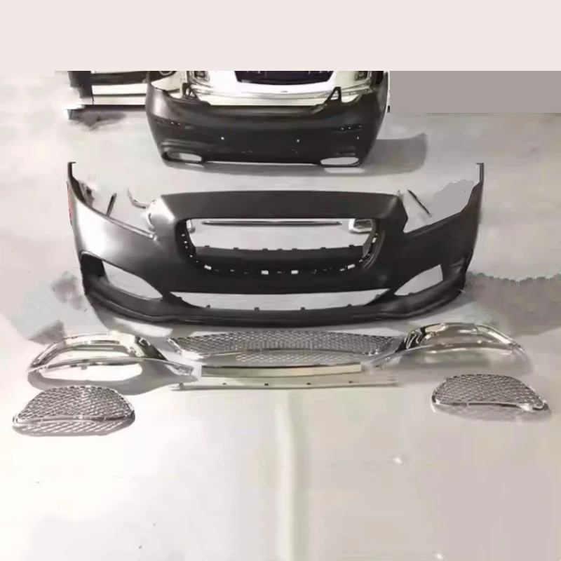 طقم هيكل السيارة لسيارة جاكوار XJ XJL 2010-2019 تعديل نمط جديد المصد الأمامي الخلفي إطار مصباح الضباب ذو الشبكة السفلية