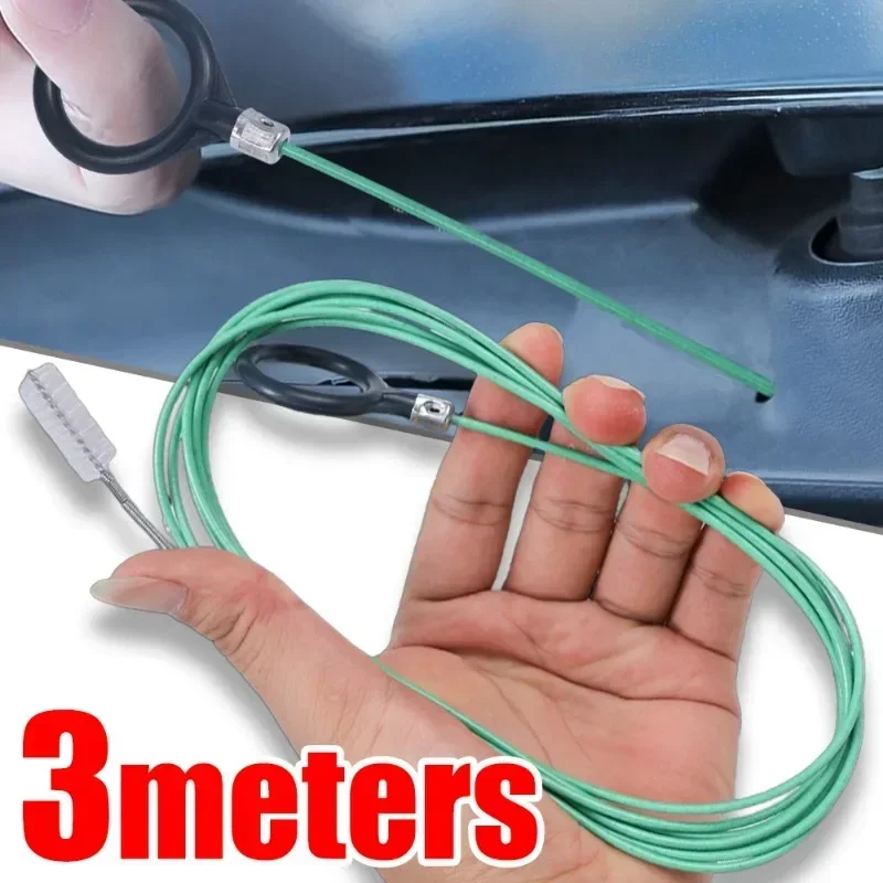 3M Upgraded Car Sunroof Drain Cleaning Tools Brush Pipe Cleaner Thin Unblocker Sunroof Windshield Wiper Drainage Holes amagi