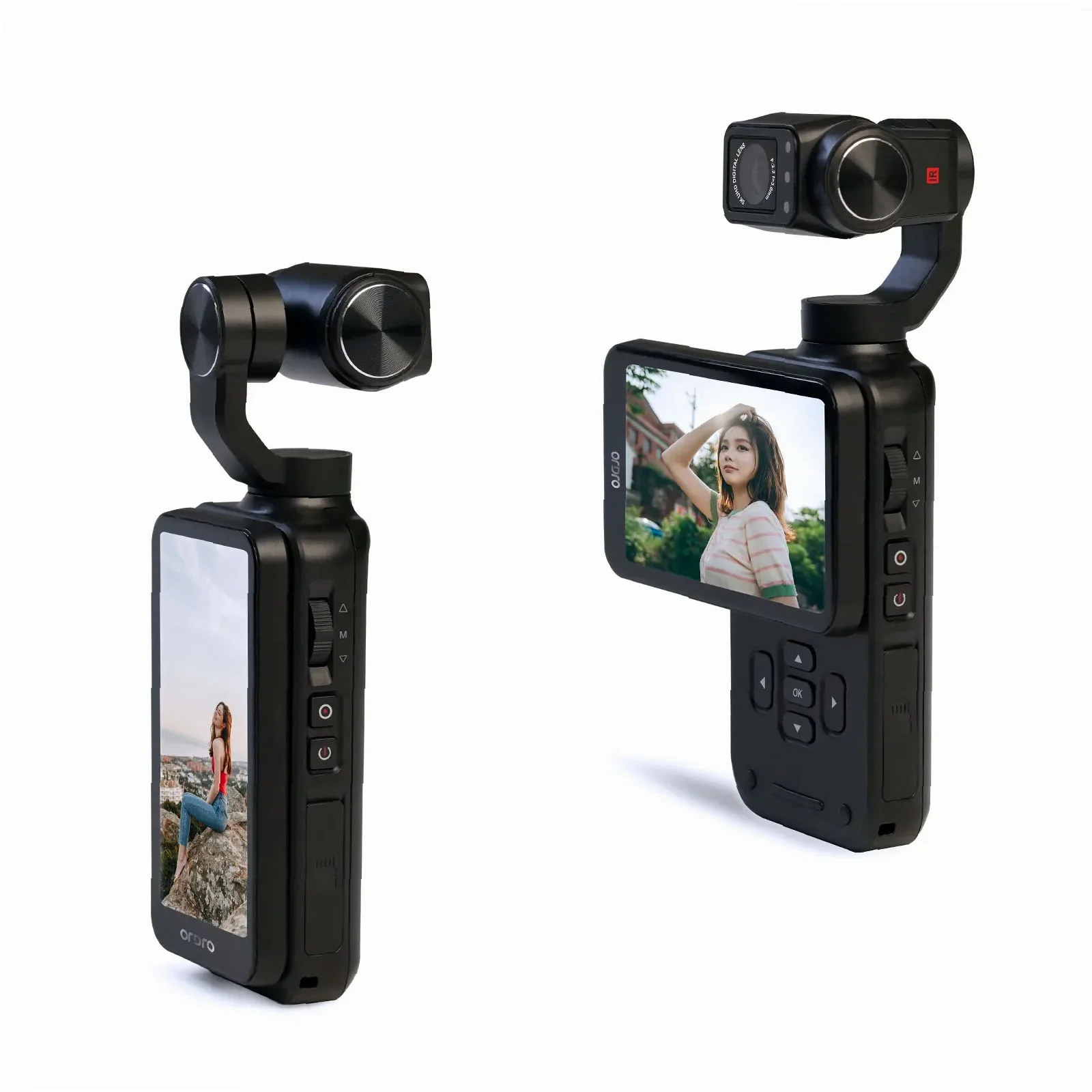 

ORDRO M5 4K Action Camera with 3-Axis Gimbal Stabilization, IR Night Vision, Pocket Digital Camcorder for Vlog Videos