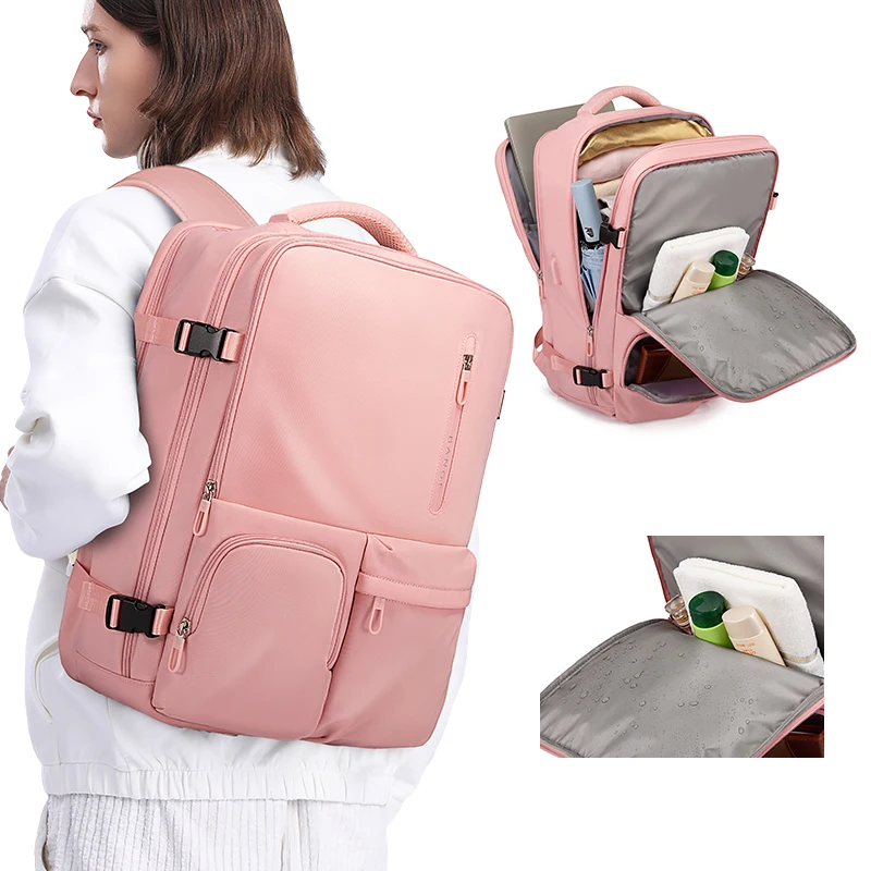 BANGE Airline Approved 15.6inch Large Travel Backpack Men Multi-Function With USB WaterProof Laptop Backpack With Wet Dry Pocket