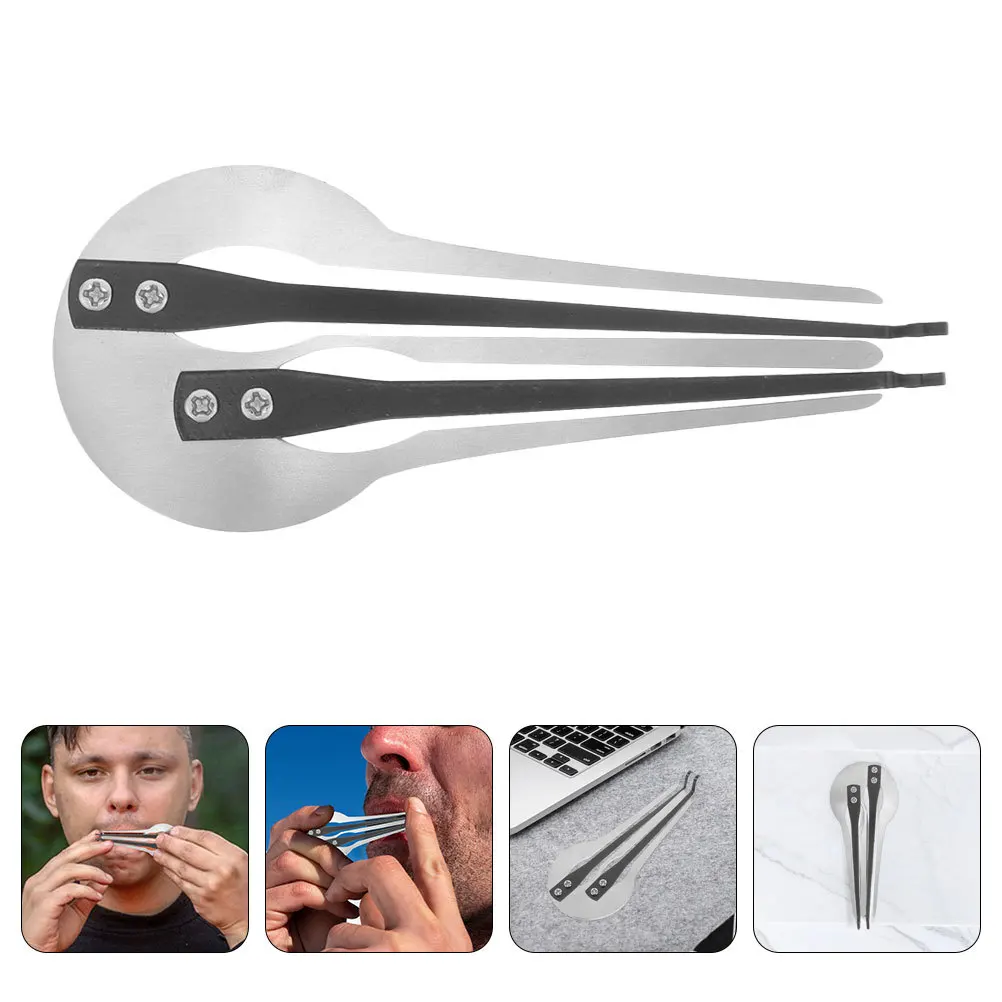 

2Pcs Ethnic Jaw Harp Portable Double Tone Mouth Harp Instrument Easy Learning Mini Musical Percussion for Travel Outdoor Folk