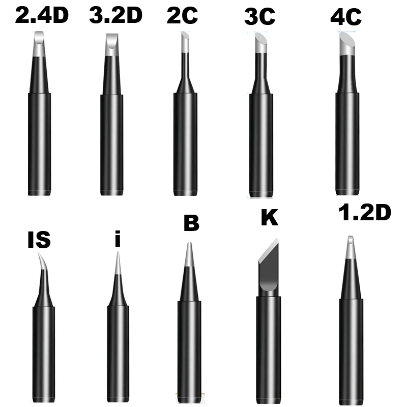 

10IN1 900M-T-I+B+K+IS+1.2D+2.4D+3.2D+2C+3C+4C Soldering Solder Iron Tips Head Tool For BGA Soldering Station Welding Tool