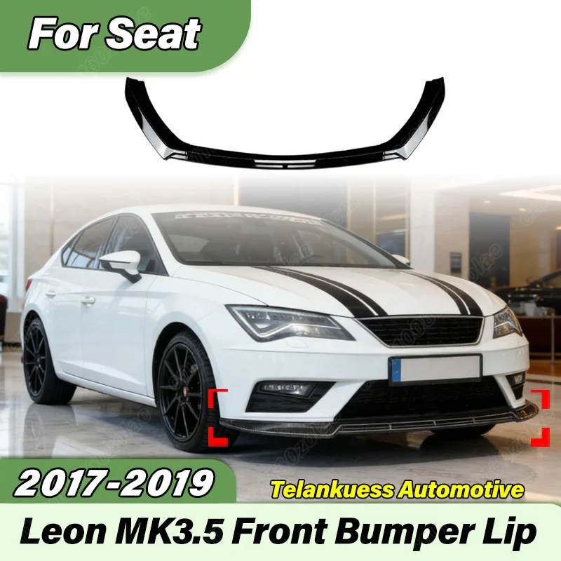 

Для Seat Leon MK3.5 2017 2018 2019: Спортивный передний сплиттер-спойлер в стиле Blade для тюнинга кузова автомобиля